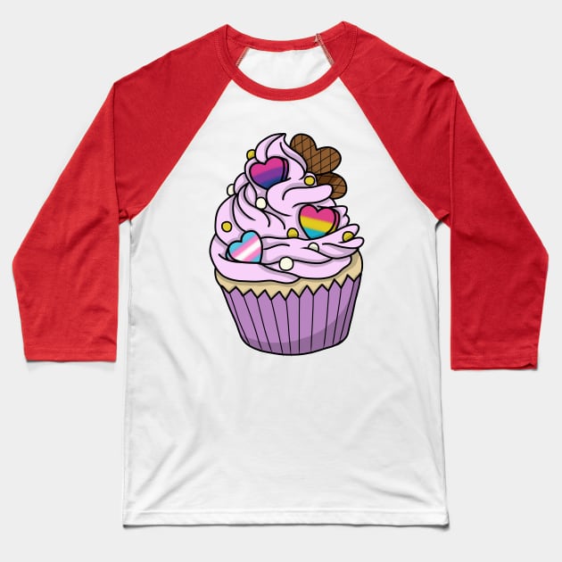 pink cupcake Baseball T-Shirt by LillyTheChibi